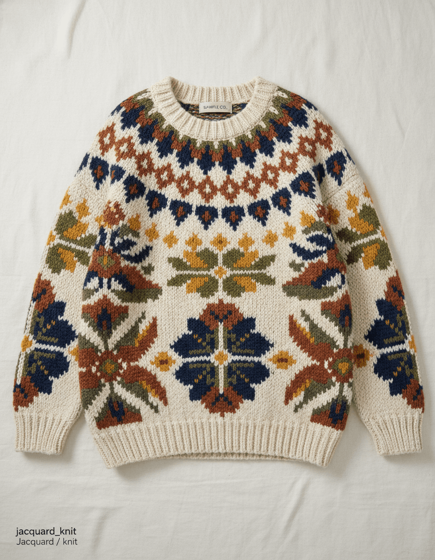 Vista previa de estilo de contenido: jacquard knit
