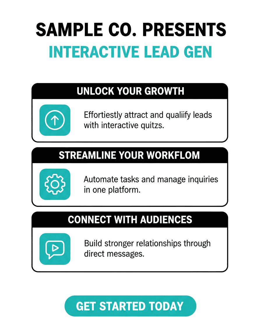 Vista previa de estilo de contenido: interactive lead gen