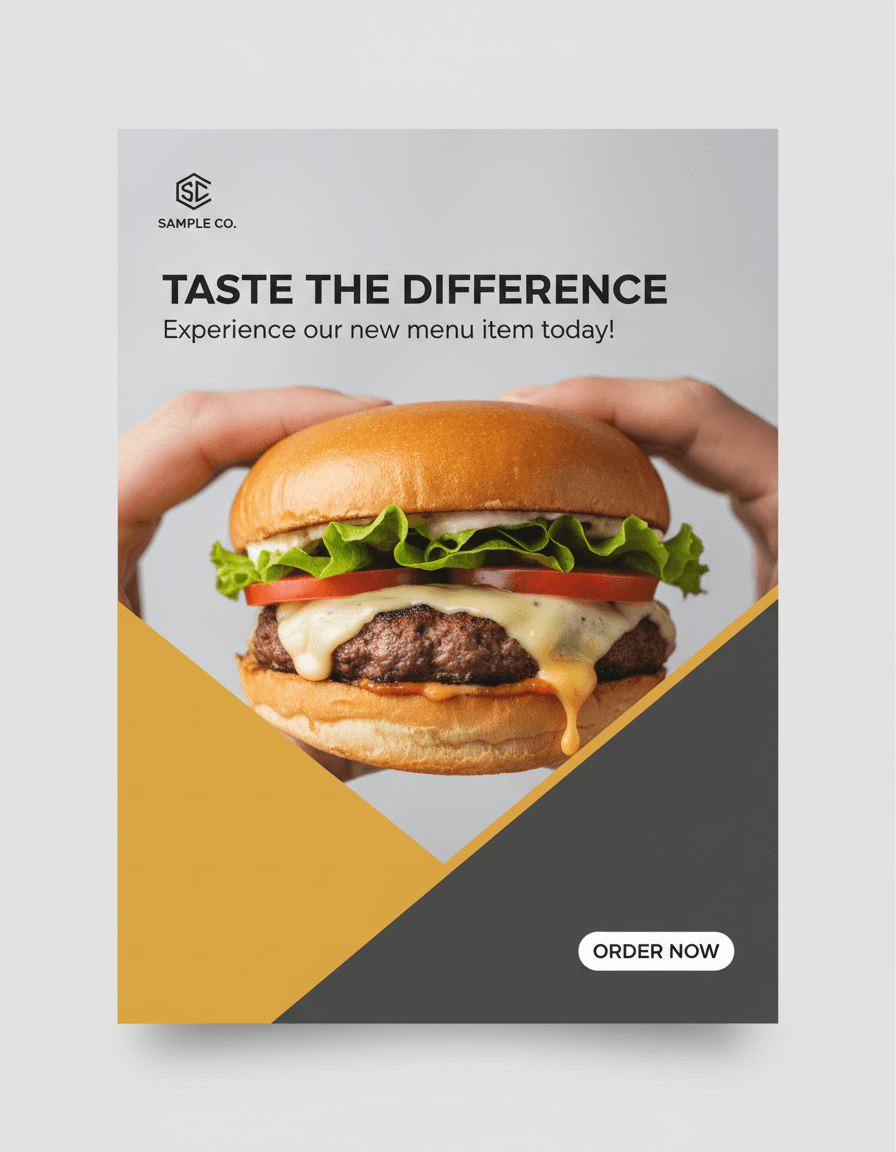 Vista previa de estilo de contenido: food commercial ad