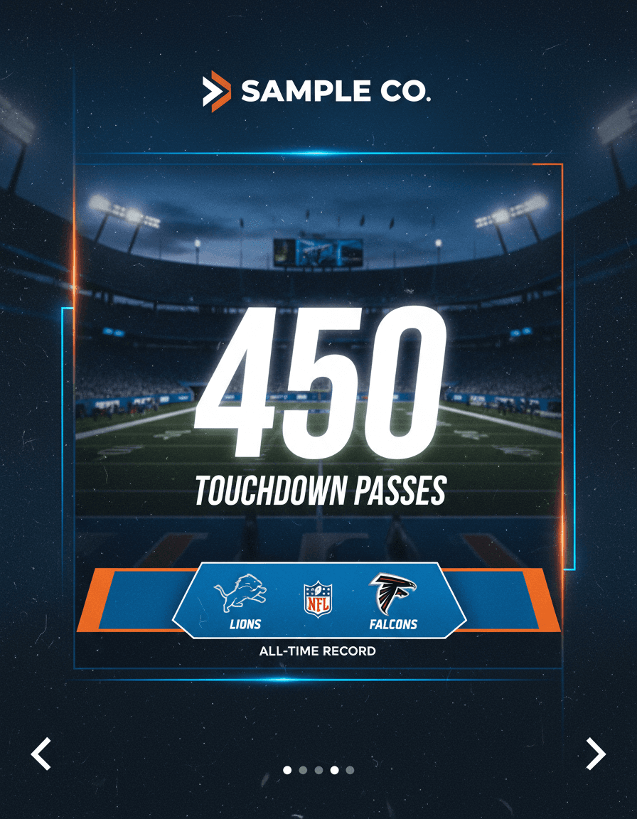 Vista previa de estilo de contenido: sports stats broadcast card