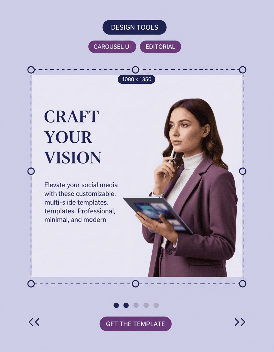 Vista previa de estilo de contenido: design tool chrome carousel slide