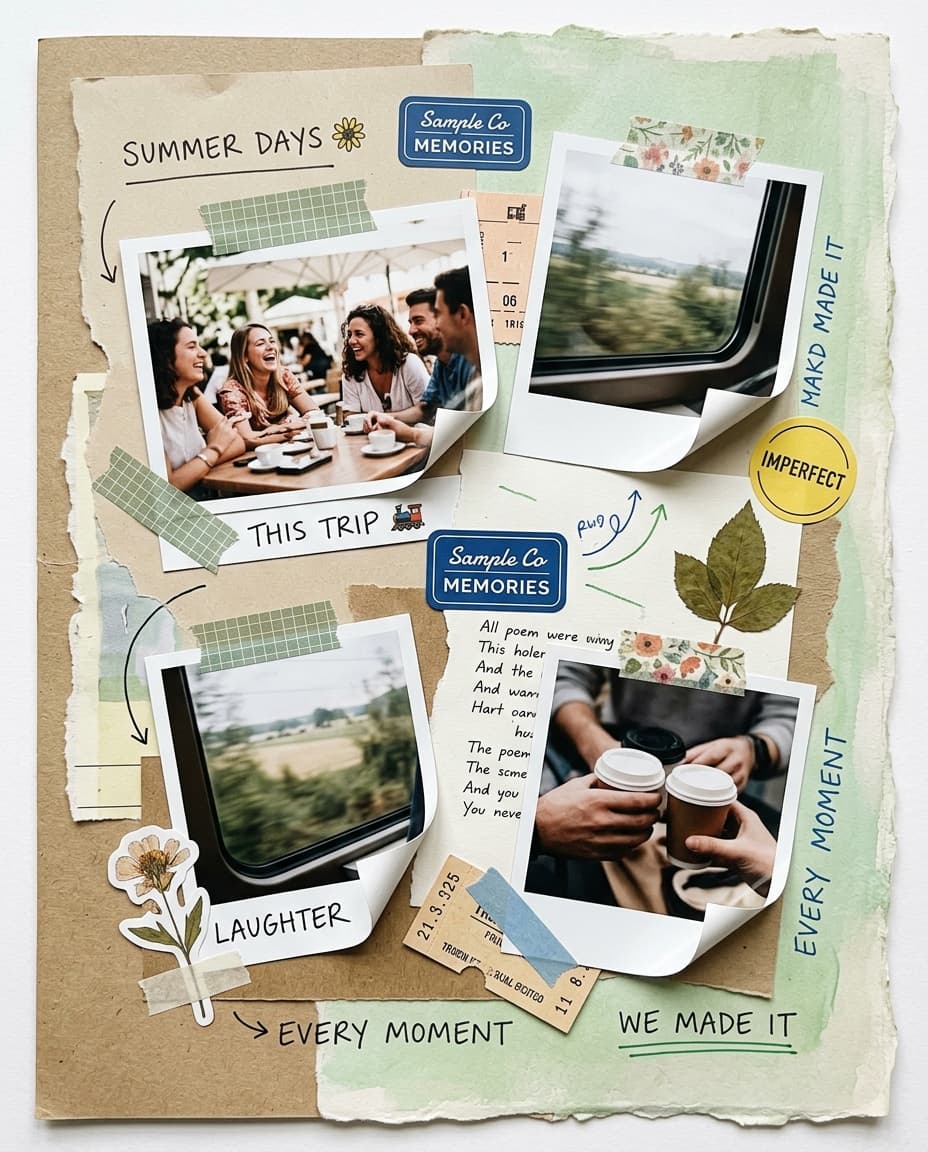 Vista previa de estilo de contenido: anti polish scrapbook collage