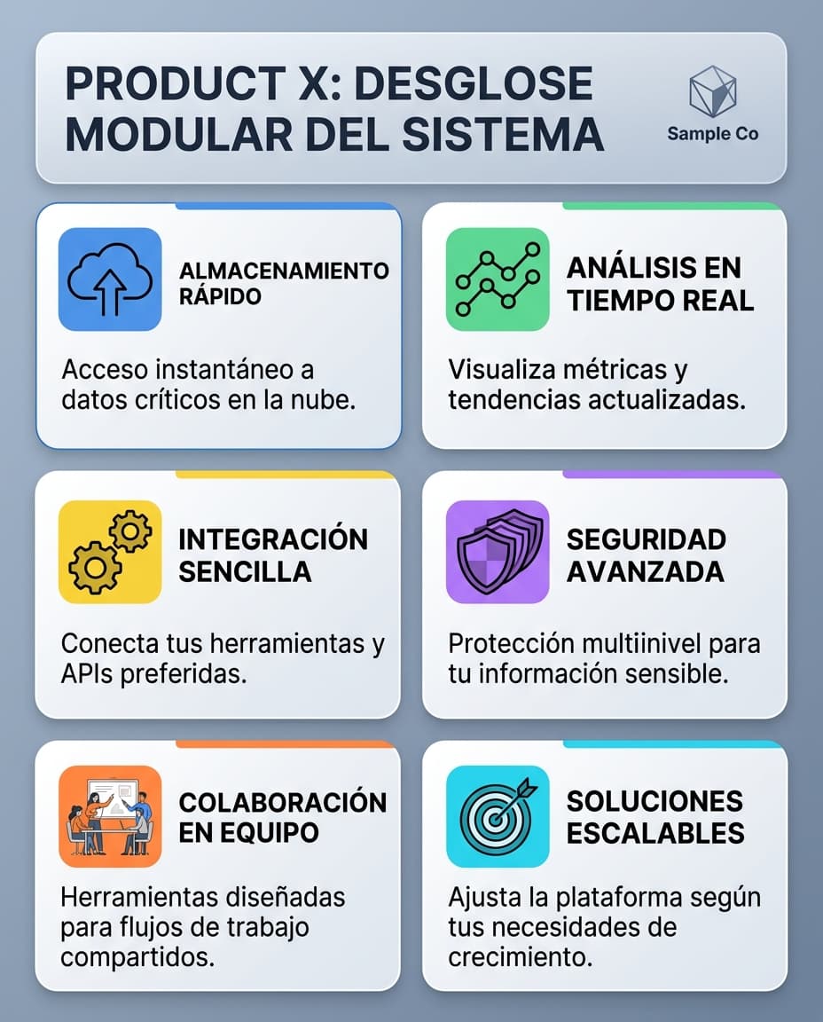 Vista previa de estilo de contenido: bento grid breakdown
