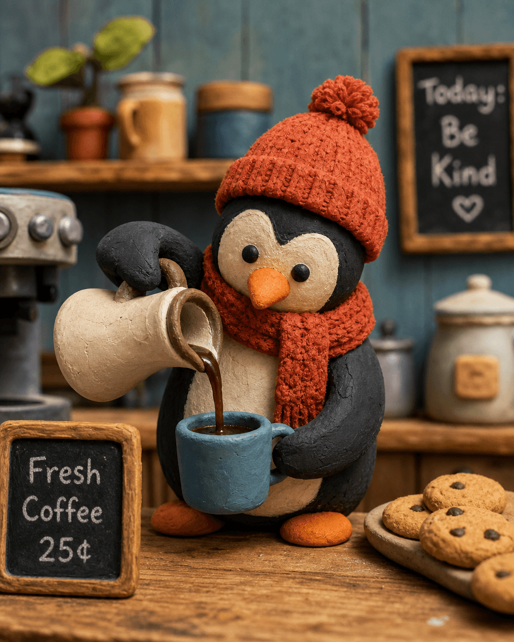 Vista previa de estilo de contenido: stop motion handcraft scene